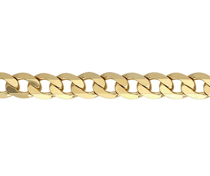 9ct Gold 8.06mm Curb Bracelet (s200)
