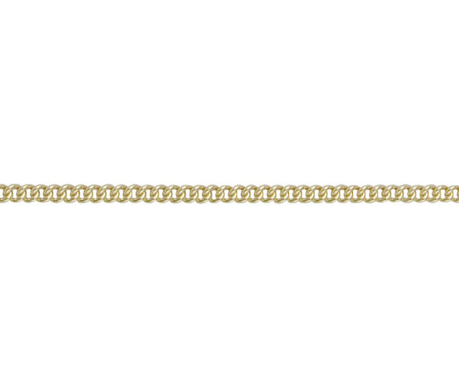 9ct Gold 2.11mm Curb Chain (s24)
