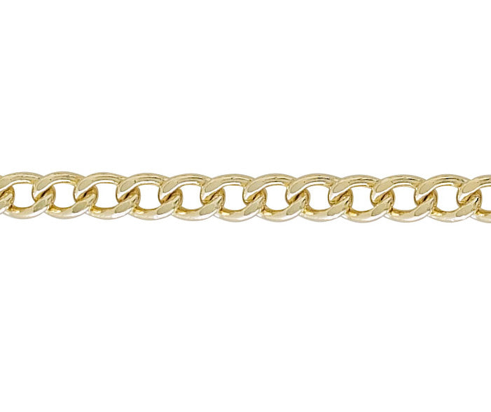 9ct Gold 5.45mm Rolled Curb Bracelet (s62)