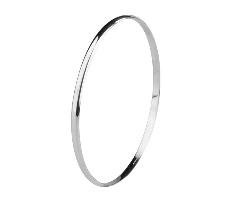 9ct White Gold Bangle (d1)
