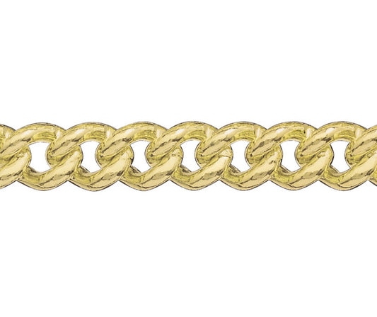 9ct Gold 9.95mm Curb Chain (s120)