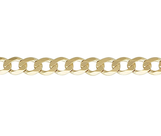 9ct Gold 6.40mm Curb Chain (s160)