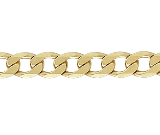 9ct Gold 10.27mm Curb Chain (s250)