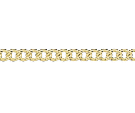 9ct Gold 5.0mm Curb Chain (s62)