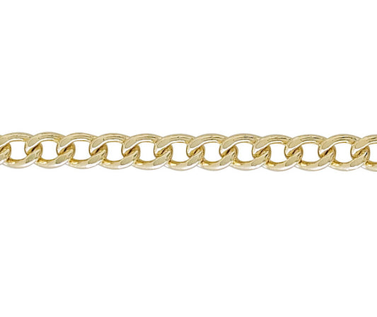 9ct Gold 5.45mm Rolled Curb Chain (s62)