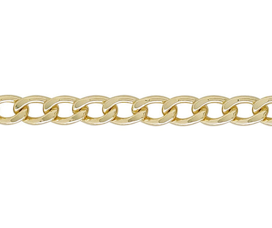 9ct Gold 6.22mm Rolled Curb Chain (s72)